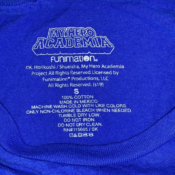 Funimation My Hero Academia Blue Plus Ultra Tee Size Small - Picture 4 of 4